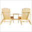 Chaise Adirondack en bois pour deux
