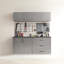 32 In. W X 28 In. H X 20 In. D Metal Wall Mounted Base Drawer Storage Cabinet