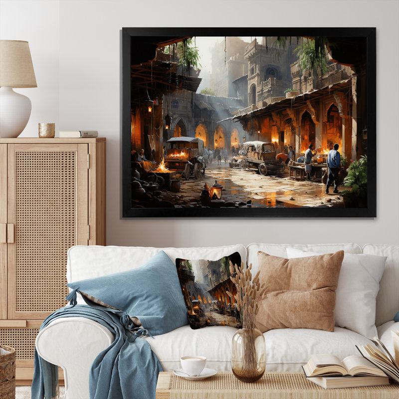 «Égyptian bazar», reproduction sur toile encadrée, Cadre photo noir, H 24 po x l 32 po x P 1 po