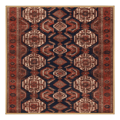 Machine Washable Persian Brown Area Rug