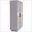 Freestanding Glass Door Display Cabinet With LED Lighting,Internal 2 Drawers And Adjustable Shelves
