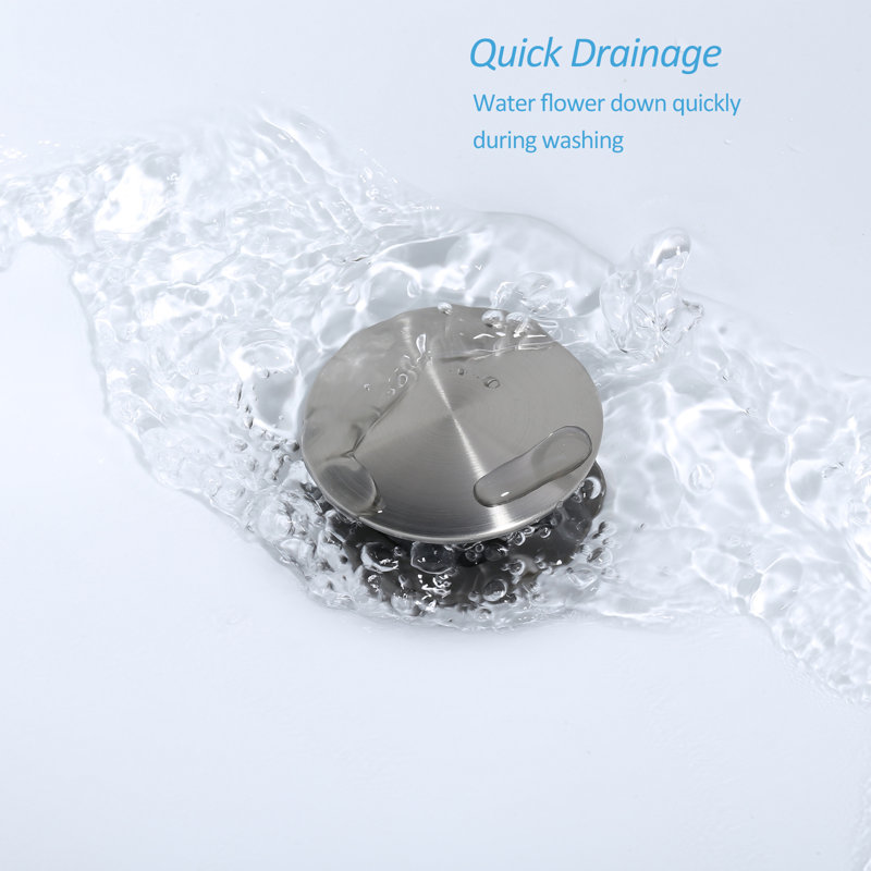 Pop Up Bathroom Sink Drain, Brushed Nickel