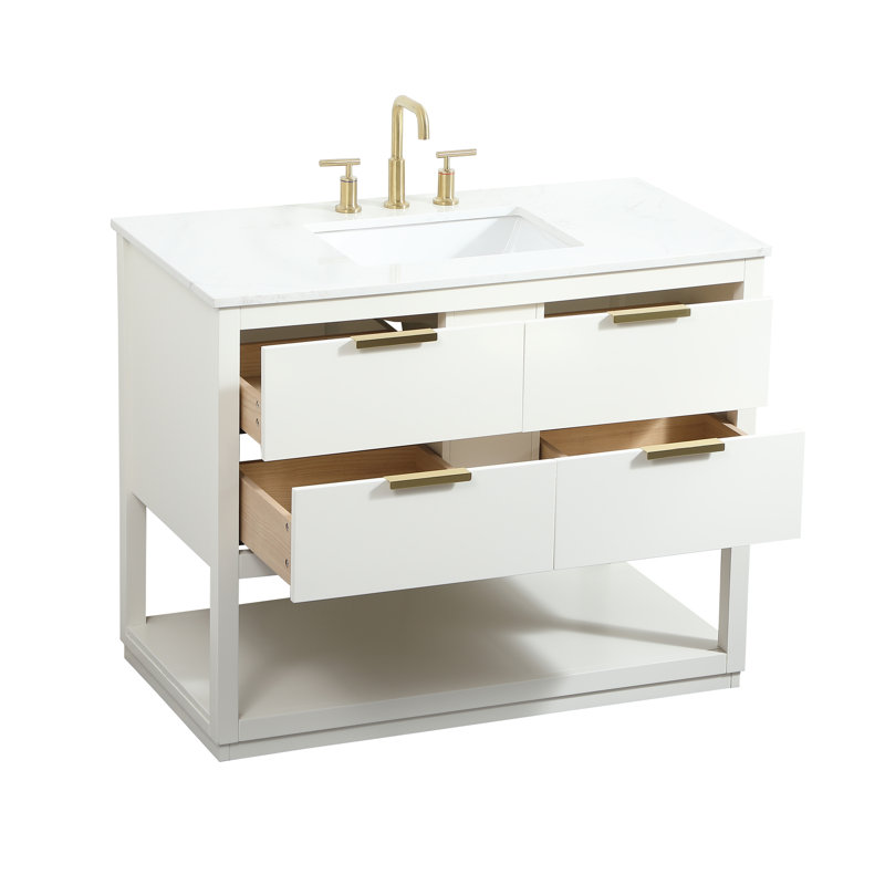 Ensemble de meuble-lavabo simple 42 po Felicity, Blanc