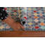 Tapis bleu en laine noué à la main de conception unique 3 pi 3 po x 5 pi New Age