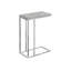 Side Table 18.2"W x 10.2"D x 25.2"H Particle Board 1 Pc Grey C-shaped
