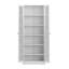 Armoire de cuisine en métal - 72 po de hauteur avec 5 tablettes réglables, armoire autoportante blanche pour cuisine / garde-manger / salle de bain