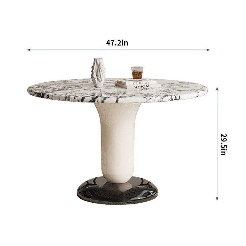 Table de salle à manger Modern, H 29,5 po x L 47,2 po x l 47,2 po