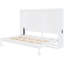 Lit double blanc - Meuble peu encombrant pour le bureau, confortable avec lattes flexibles dans la salle de sport, support de matelas absorbant courbé-960202215-960202212