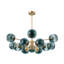Lustre en verre spoutnik linéaire moderne à 12 lumières Ealf-114357294