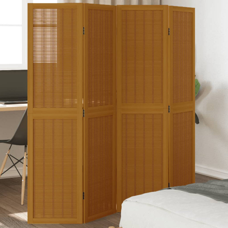 Onah Solid Wood Accent Room Divider, 160cm H x 145cm W