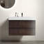 Meuble-lavabo mural en noyer de 36 po avec lavabo, grand meuble-lavabo flottant mural pour salle de bain moderne Alice-116234477