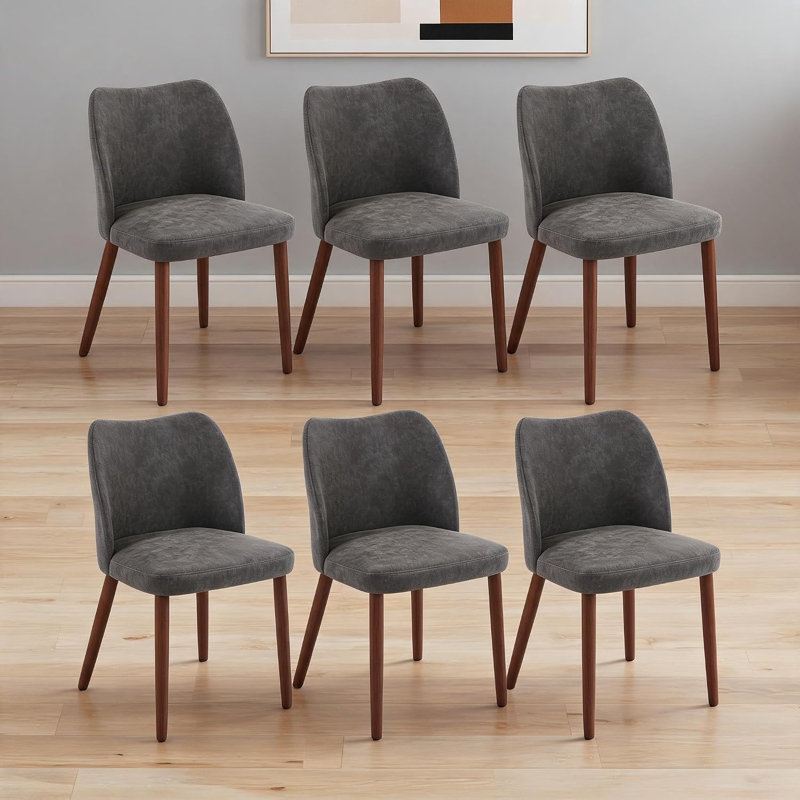 Polyester Upholstered Side Chair, Grey