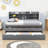 Beckwourth Full Size Wooden Platform Bed with Shelves and 3 Drawers,Twin Size Trundle-354016129