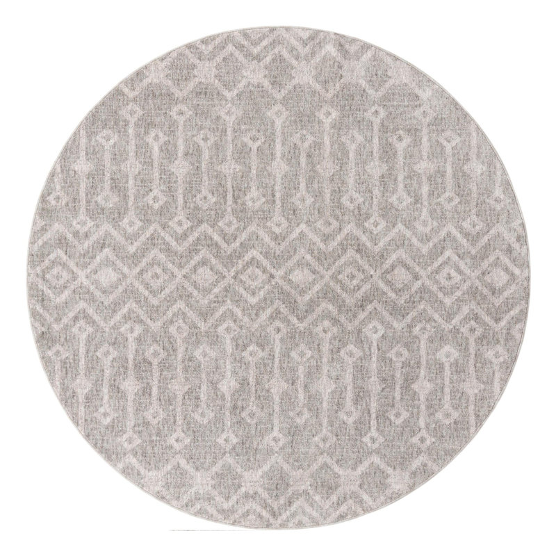 Barnkine Geometric Indoor Rug, Round 7'