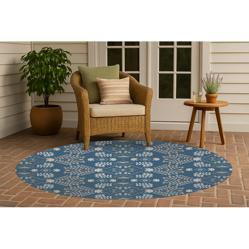 Tapis d'extérieur antidérapant Tilly, Rond 5 pi