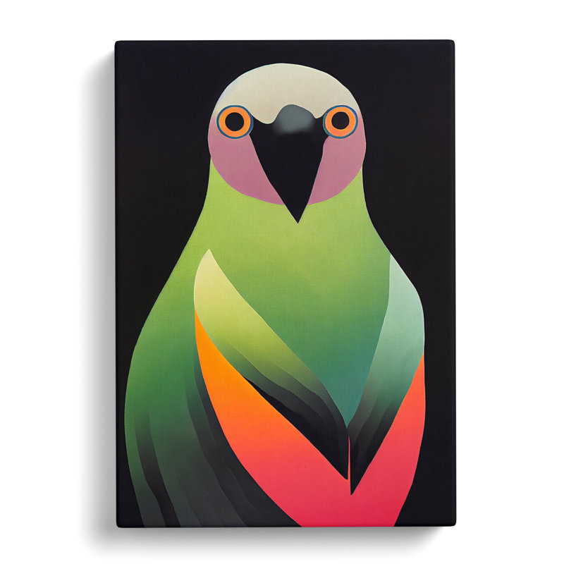 XC1022-1770X Darling Bird Abstract 1 Piece Wrapped Canvas Wall Art, 50cm H x 35cm W x 3cm D