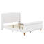 Base de lit plateforme avec tête de lit capitonnée à oreilles et pied de lit-bateau-290139578-290139580