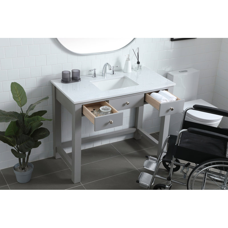 Ensemble de meuble-lavabo simple 42 po Hudson, Gris
