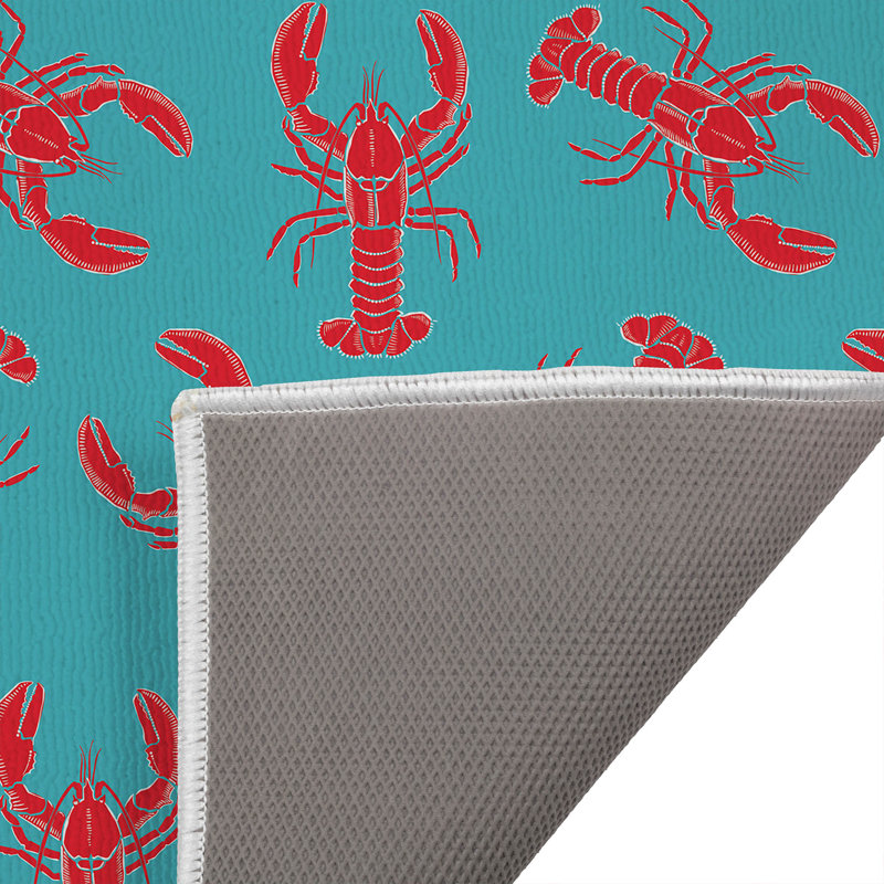 Paillasson Lobster, Light Teal, L 21 po x L 34 po