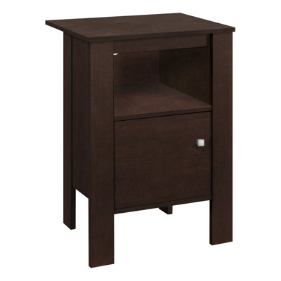 Accent Table, Side, End, Nightstand, Lamp, Storage, Living Room, Bedroom, Brown Laminate, Transitional