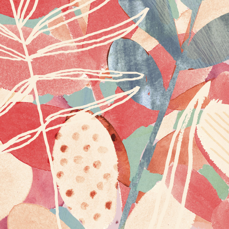 " Tropical Assemblage II " by Victoria Borges, 12" H x 12" W x 1.25" D