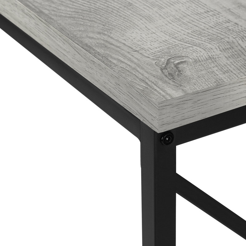 Console de style moderne - Stratifié gris, métal noir pour cadre de hall d'entrée stratifié, design