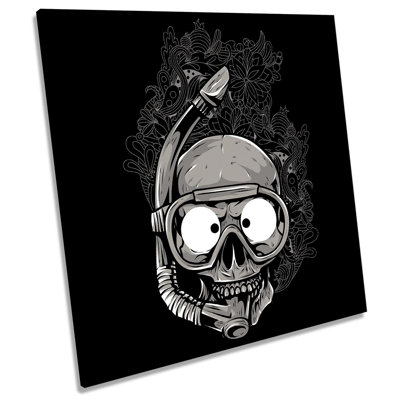 X8812 Skull Snorkel Driver - Wrapped Canvas Art Prints