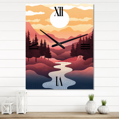 Horloge murale moderne Mountain Mountain