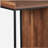 Walnut and beach black 1-drawer writing desk