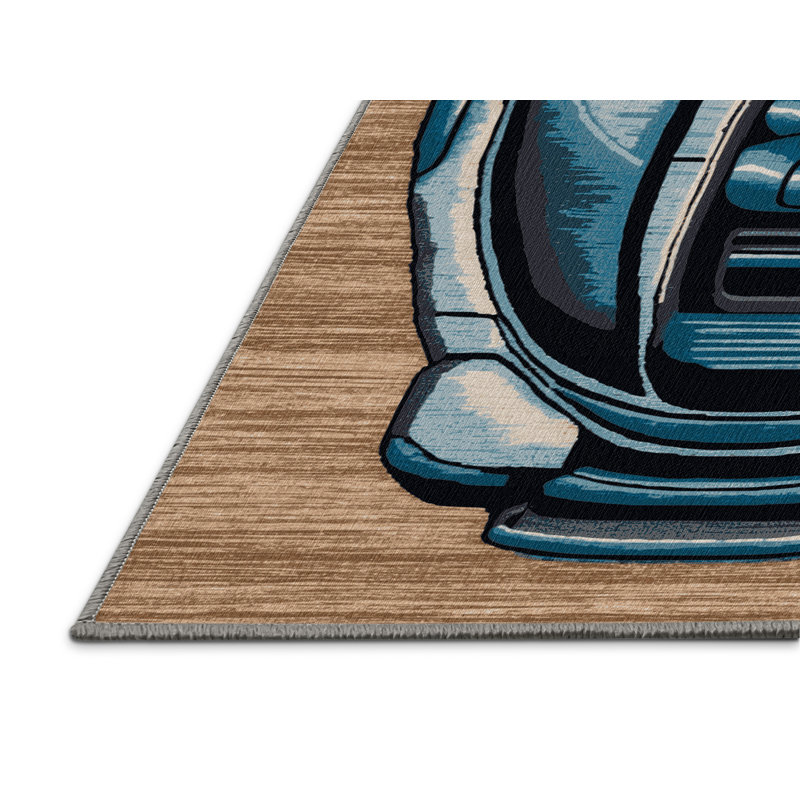 Tapis de transport gris lavable à la machine, Rectangle 5 pi x 7 pi