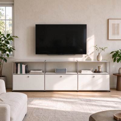 Modular Accent Storage Cabinet With Doors And Shelves, TV Stand, Home Office Bookcase, Office Storage Cabinet, Sideboard