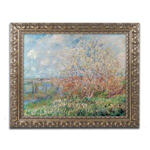 Charlton Home® Spring 1880 Framed On Canvas by Claude Monet Print ...