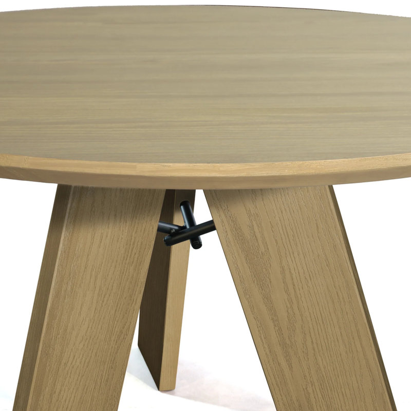 Table de salle à manger Cascais, H 30 po x L 48 po x l 48 po, Chêne blond