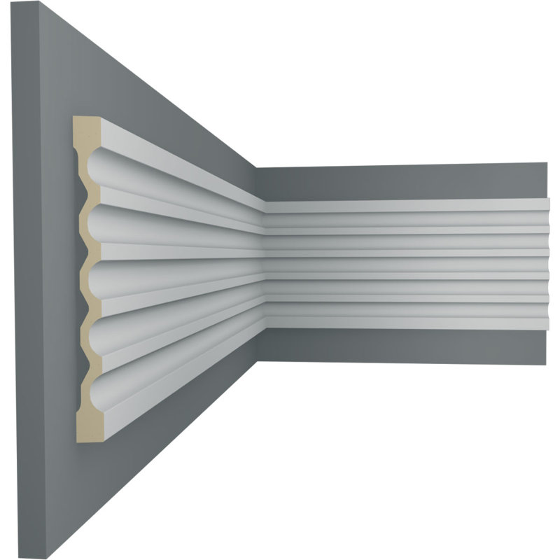 Boîtier en uréthane cannelé H 12,625 po x l 78,75 po x P 1,125 po