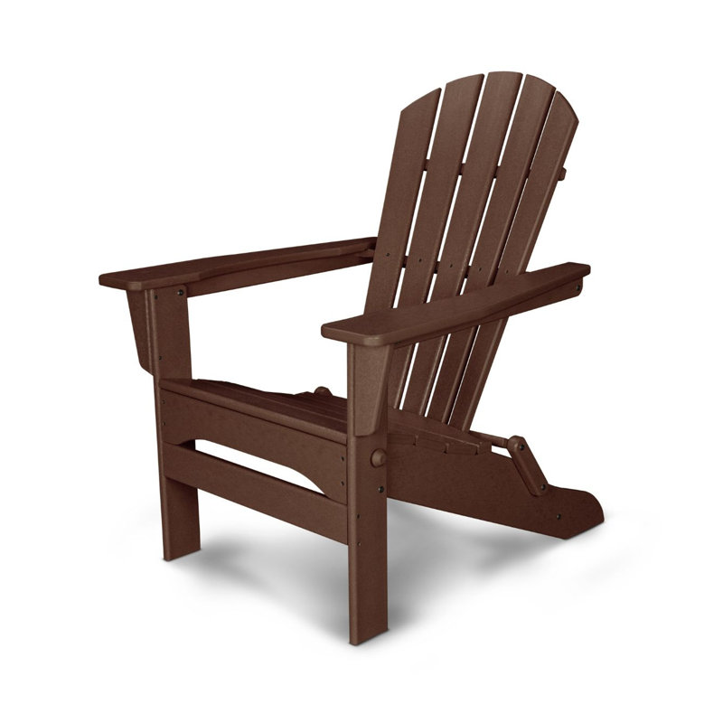 POLYWOOD Palm Coast Folding Adirondack, Mahogany