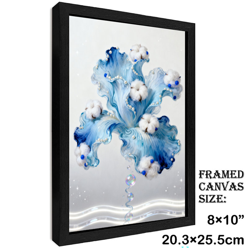 Black Framed Vintage Simple and elegant stripes Wall Art Retro Style Framed Prints, 11" H x 9" W
