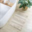 Tapis tissé à rayures tissées texturé naturel 22 po x 58 po