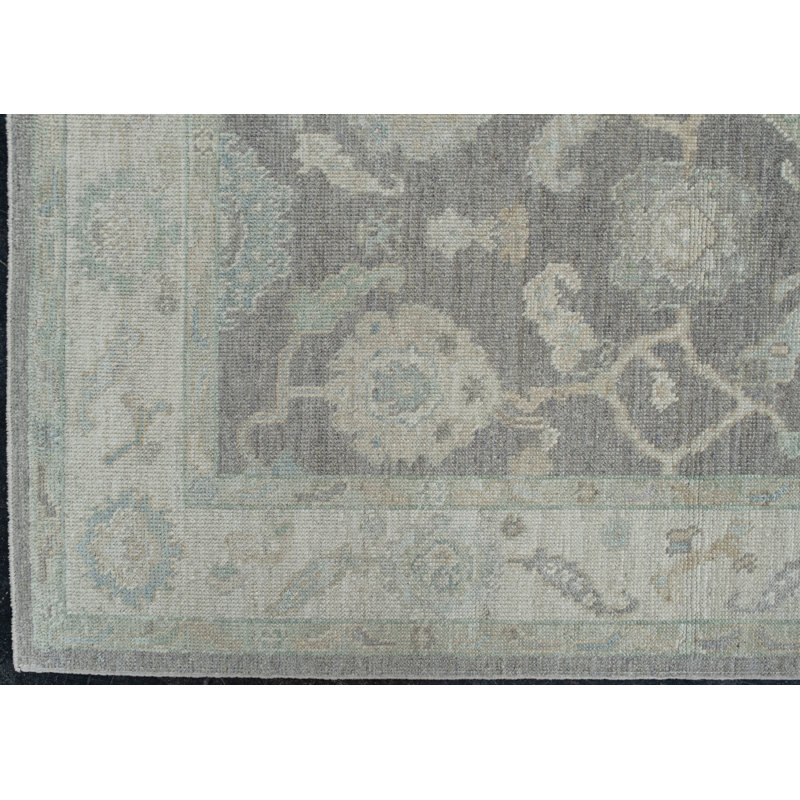 Tapis turc Oushak fait à la main 4 pi 3 po x 6 pi 4 po