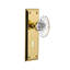 New York Plate with Decorative Keyhole and Oval Fluted Crystal Door Knob-1155069957