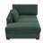 Bentura Oversized Upholstered Hunter Green Corduroy Chaise Lounge with Armrests & Throw Pillows-95259942-100930857