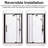 48" X 72" Semi-Frameless Pivot Hinged Glass Shower Door With 1/4" Tempered Glass