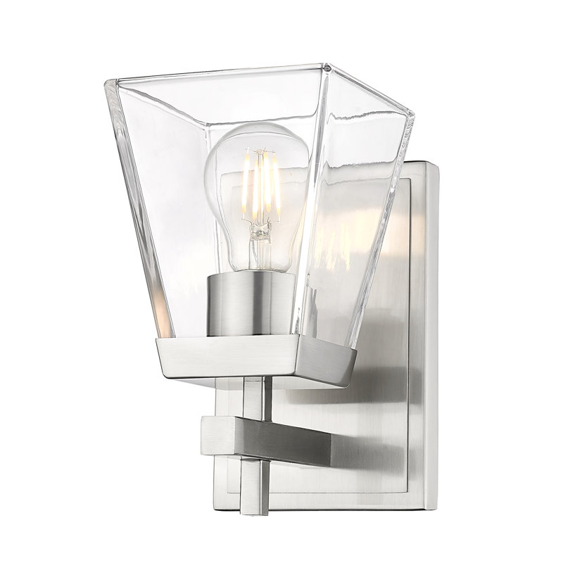 Applique murale en acier 1 lumière Bastrie, Nickel brossé