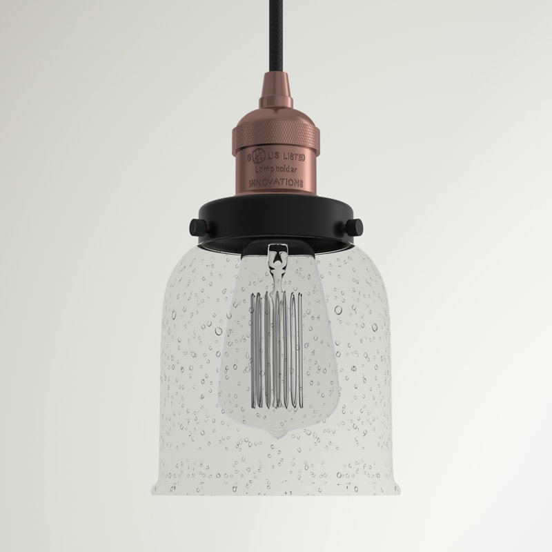 Clara 1 - Light Single Pendant, Plated Smoke, Antique Copper with Matte Black accents