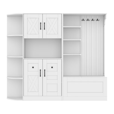 Sarkis 2-In-1 Hall Tree With Ample Storage And Eco-Friendly MDF