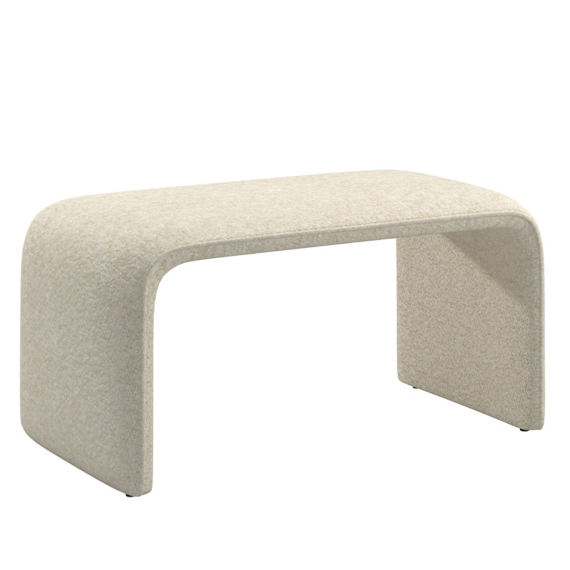 Gainsborough Contemporary Ottoman - Boucle, White