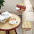 Mid-century Round Side Table Rattan End Table 