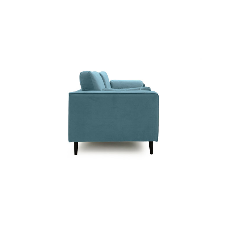 Millerville 4 Seater Velvet Sofa, Petrol