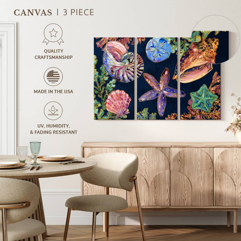 Spectrum Shells Horizontal, 48" H x 74" W