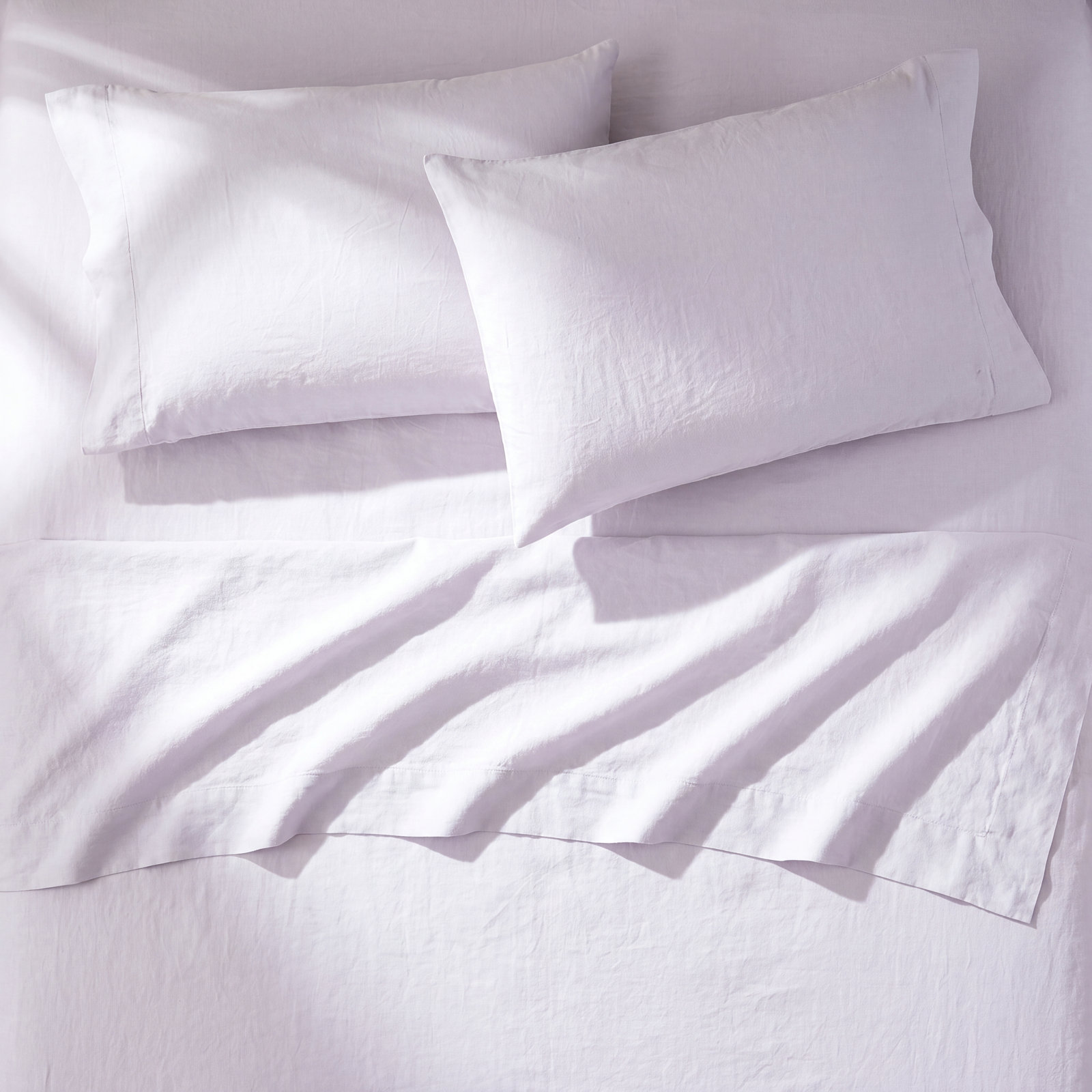 Frazier Linen Pillowcase, Eggshell White