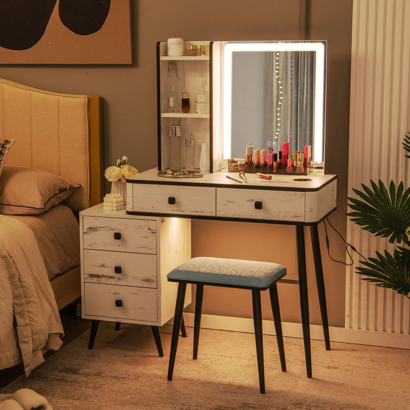 Vanity, White/Black